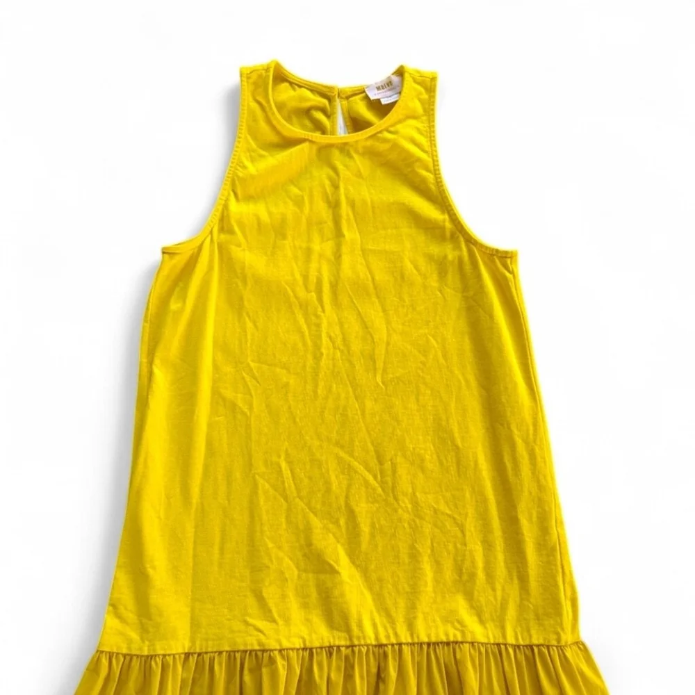 Anthropologie Yellow Drop Waist Relaxed Midi Dress XS - Picture 9 of 14